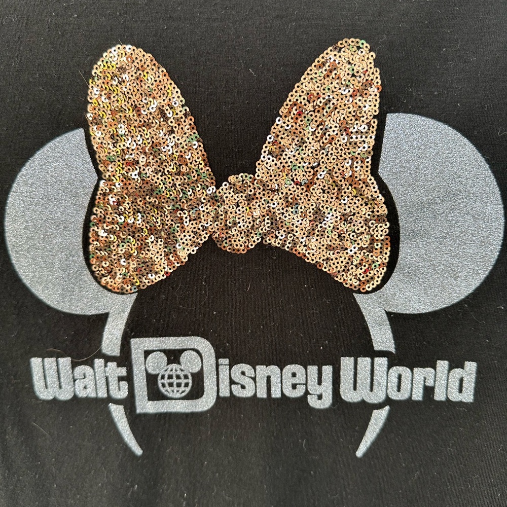 Disney Parks Belle Of The Ball Bronze Minnie Mouse Ear Headband Tee XS - Picture 2 of 4